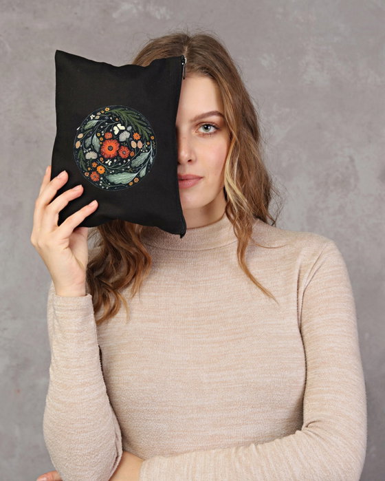Zoozie Bags Neceser de Maquillaje Negro en Algodón